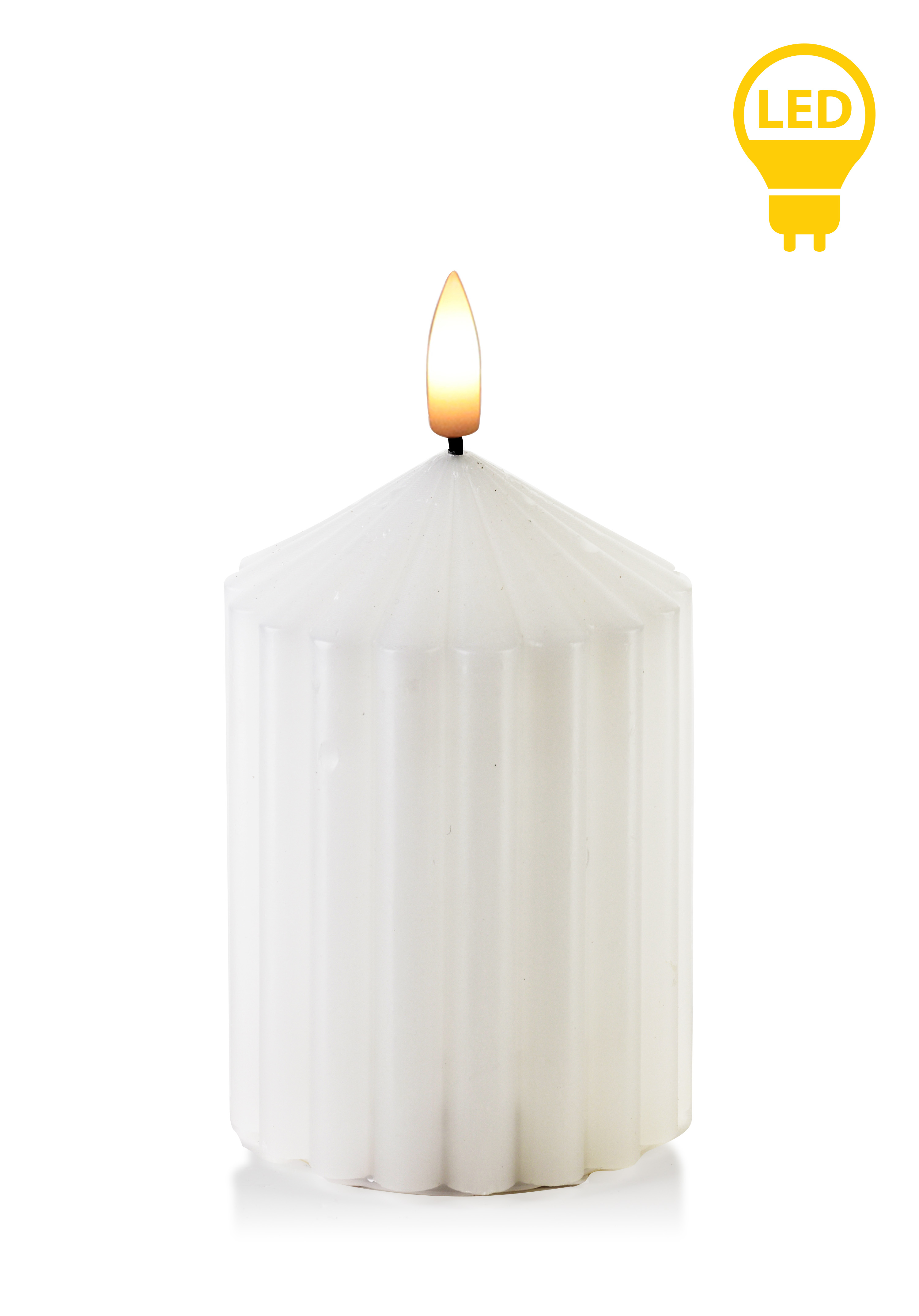 LED-kynttilä muovi Idalia 7x7x14 cm 1 kpl