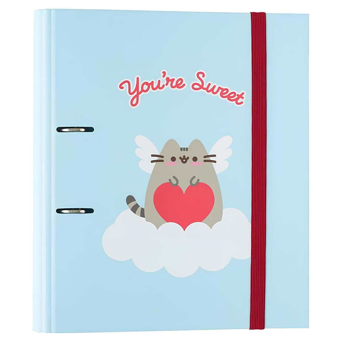 A4-kansi 2 renkaalla Purrfect Love -kokoelmasta, jossa on sulkumoottori