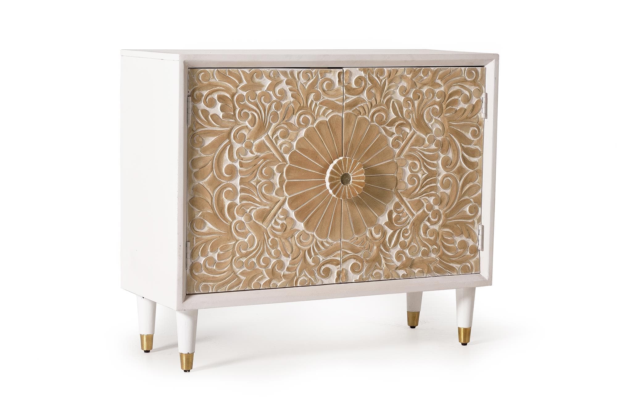 Senkki valkoisesta mangopuusta, kultaiset yksityiskohdat