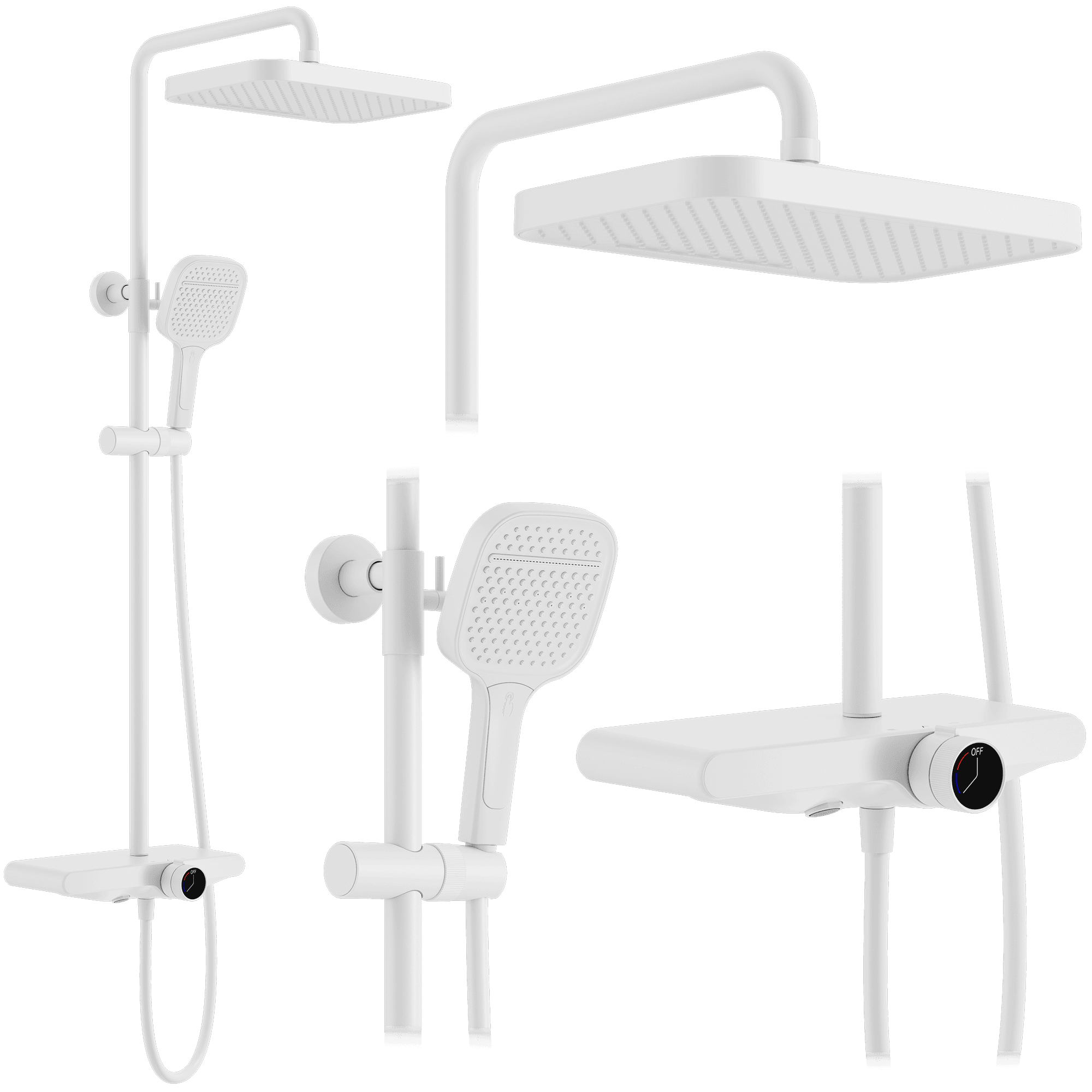 REA suihkusetti BARI valkoinen, 51X33X118,5CM