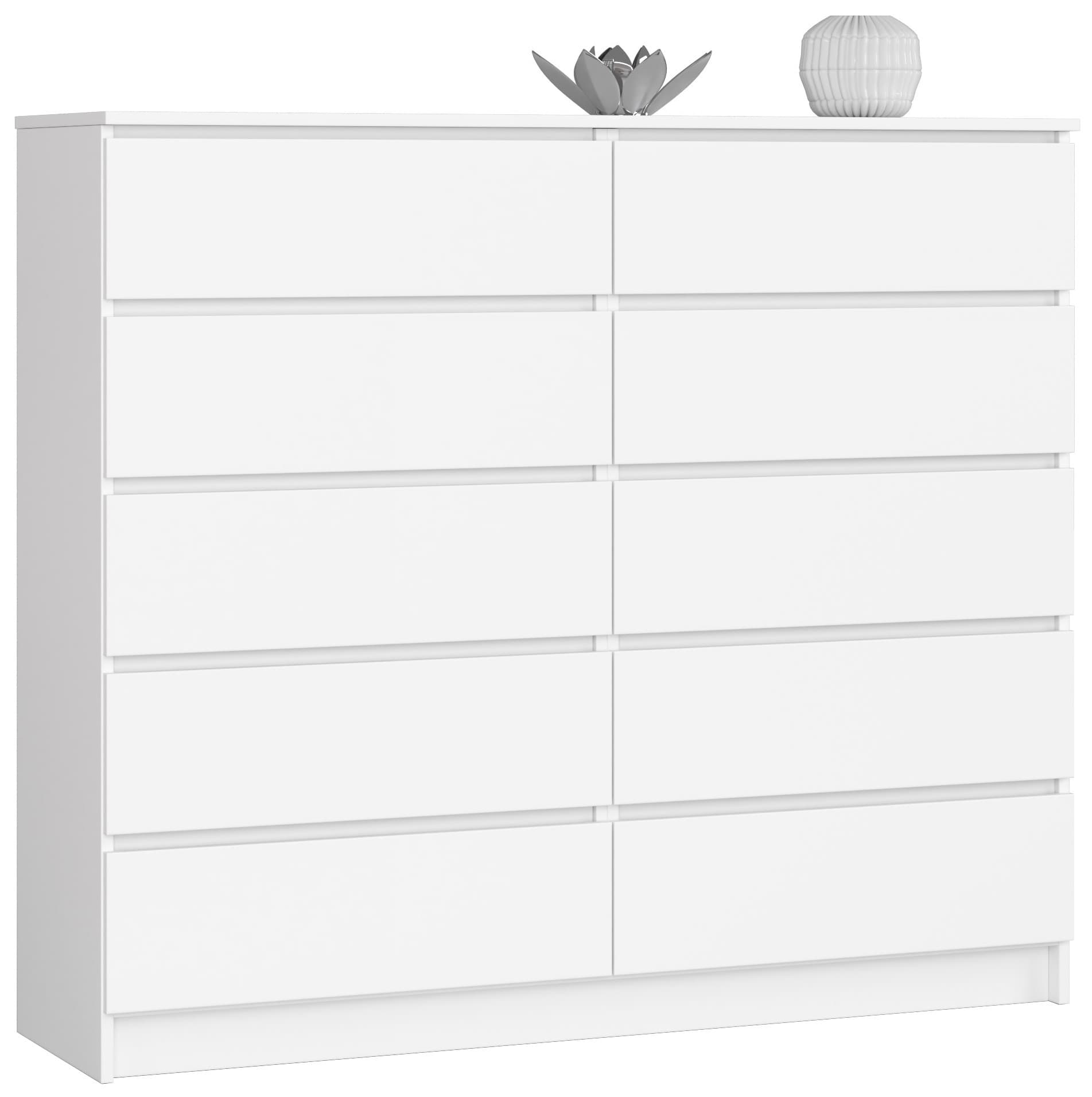 Akord Lipasto 10 Laatikoa Valkoinen 138x40x121