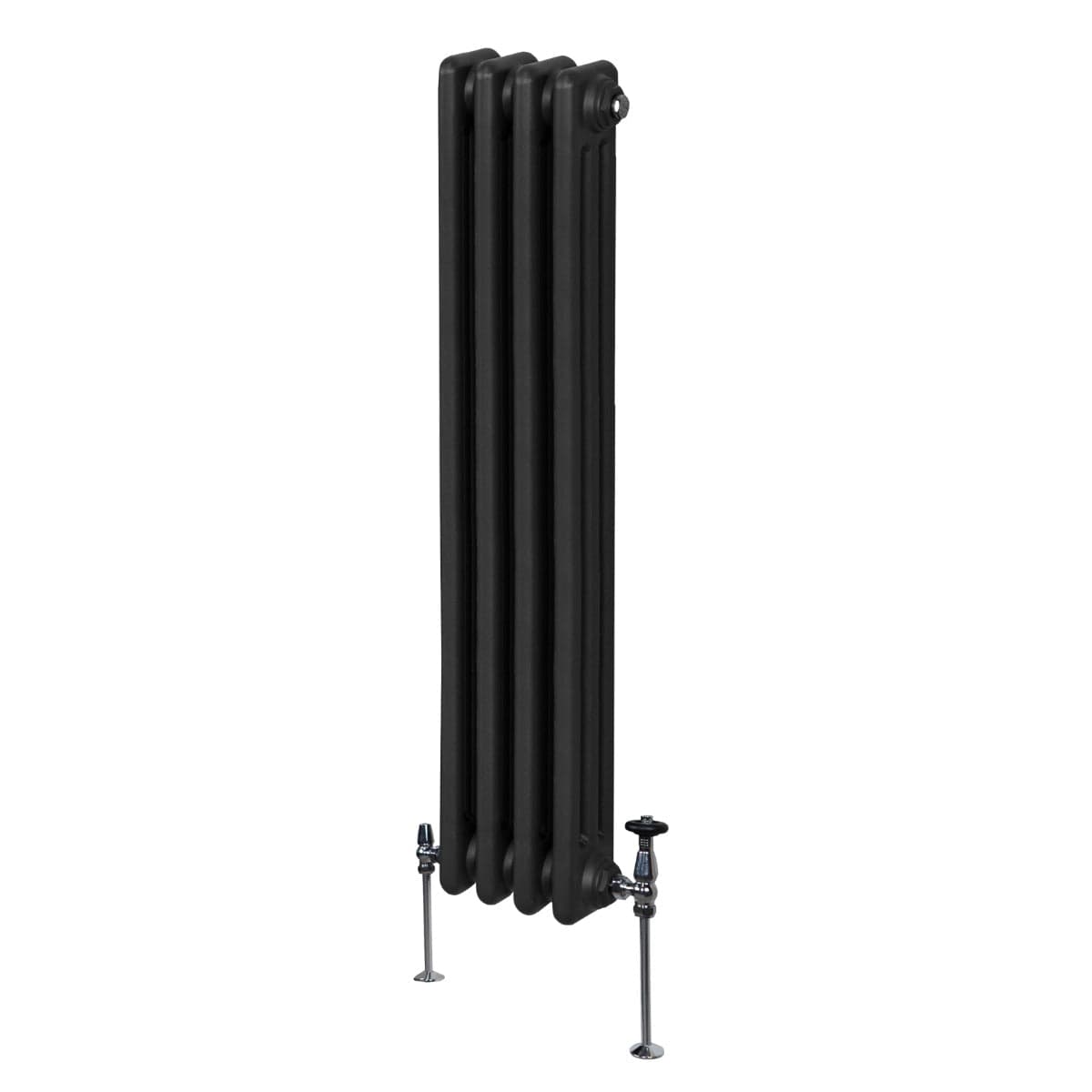 Perinteinen 3-pylväinen patteri - 1500 x 202 mm - musta