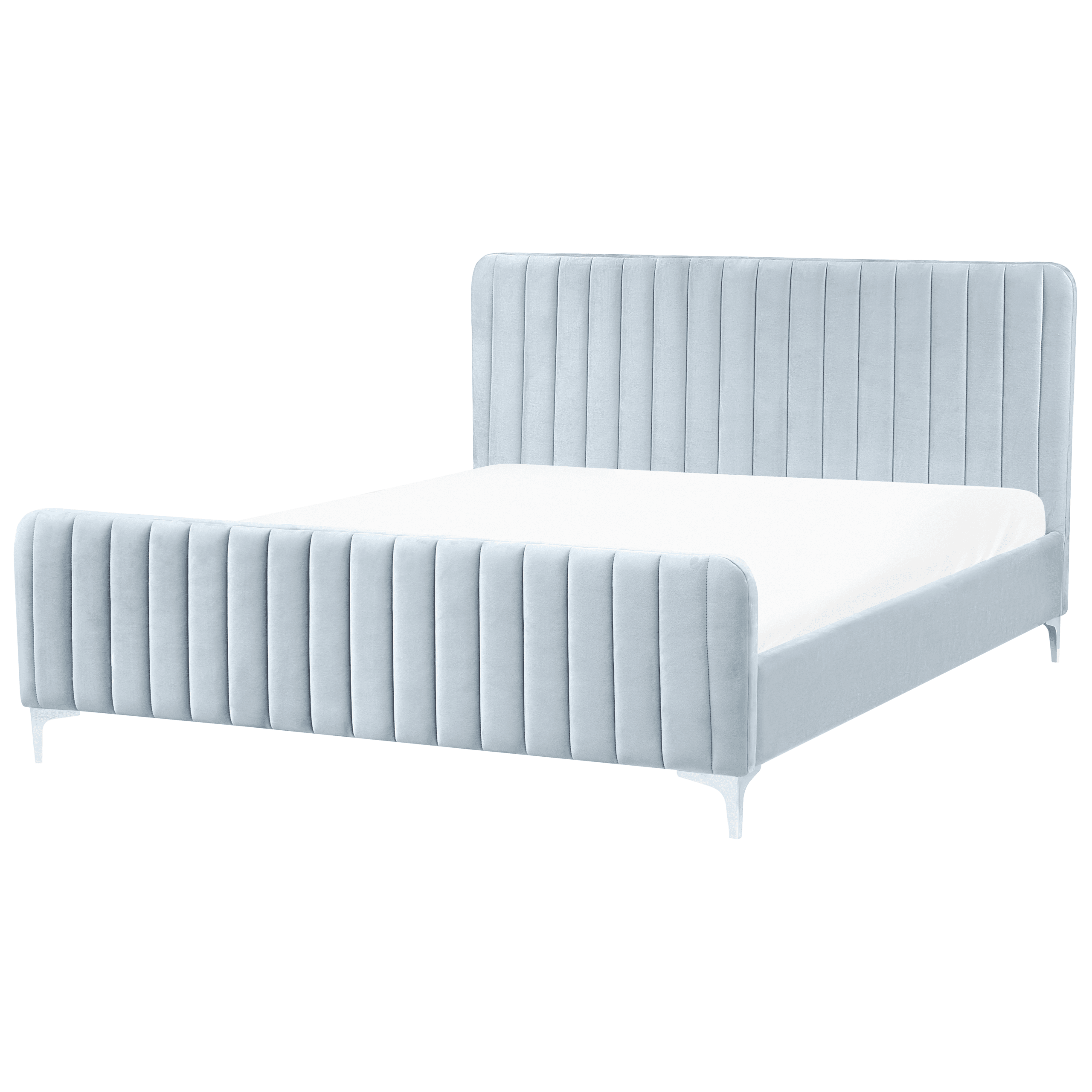 Sänky sametti LUNAN 180 x 200 cm Vaaleansininen