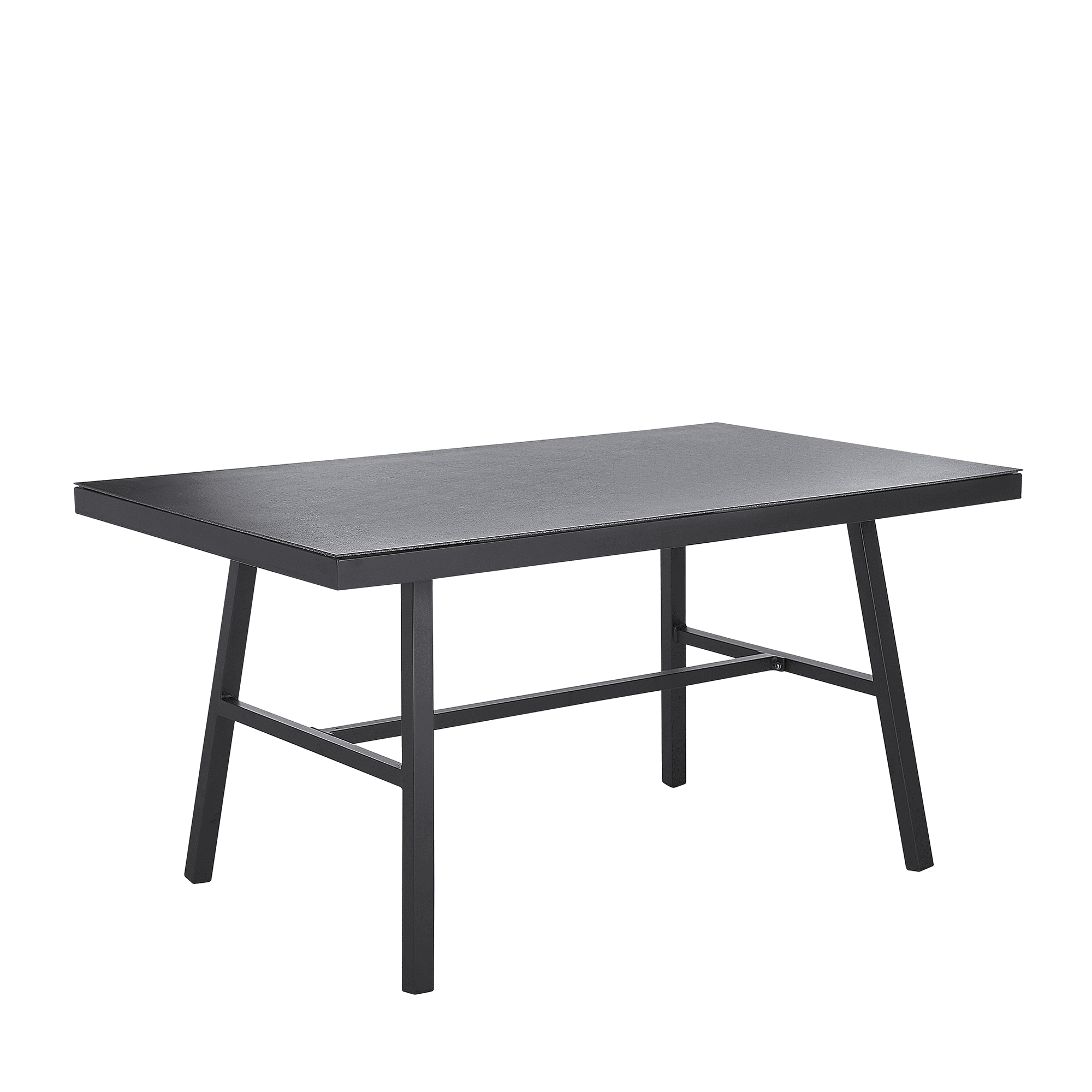 Puutarhapöytä CANETTO 150 cm 90 cm lasi Musta