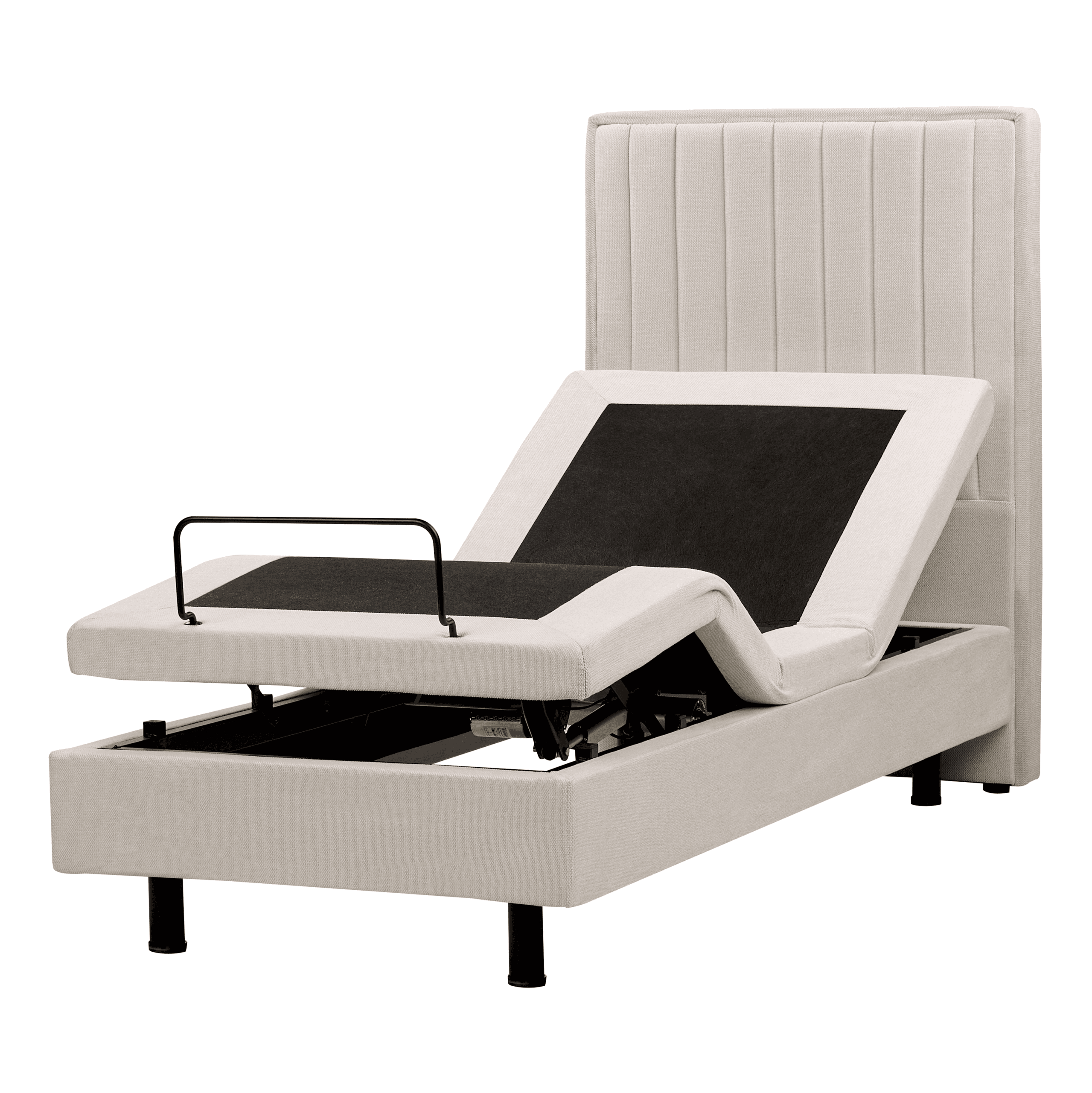 Säädettävä sänky kangas DUKE II 80 x 200 cm Vaaleanbeige