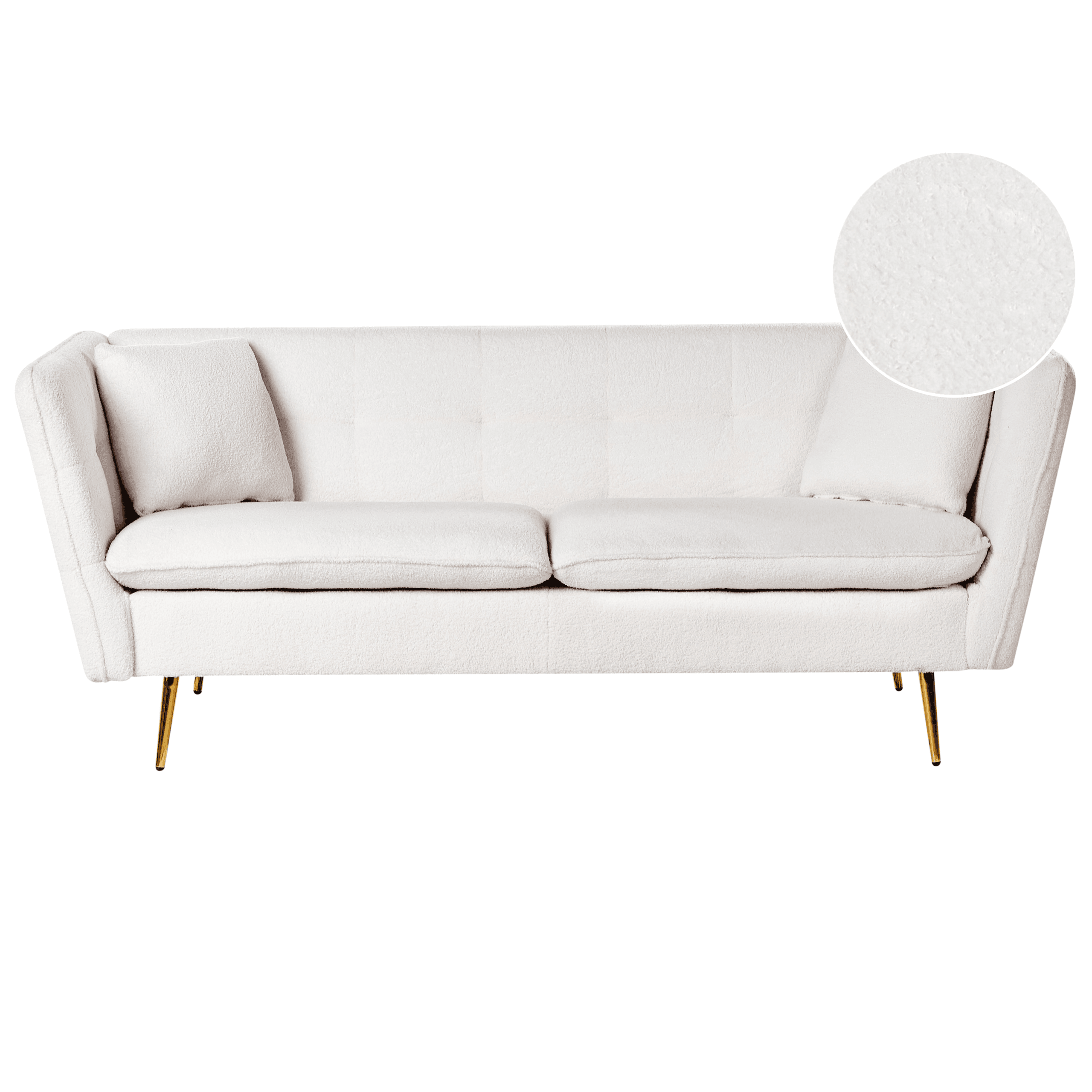 Sohva FREDERICA buklee Luonnonvalkoinen 3-istuttava