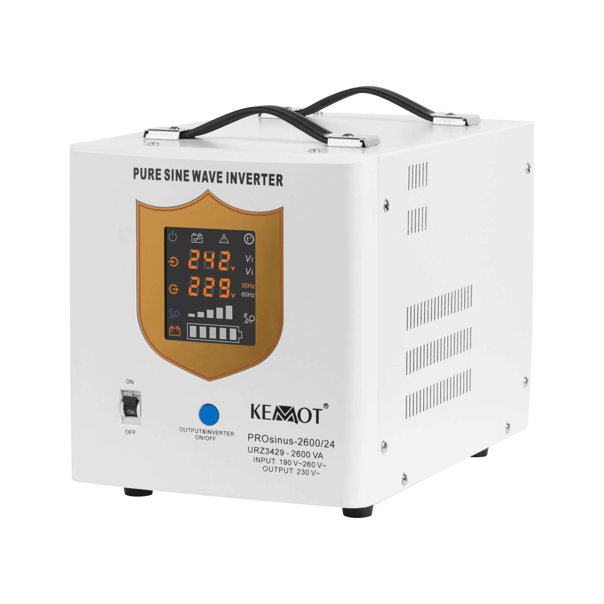 Kemot PROsinus 2600 24V/230V UPS-hätävirtalähde