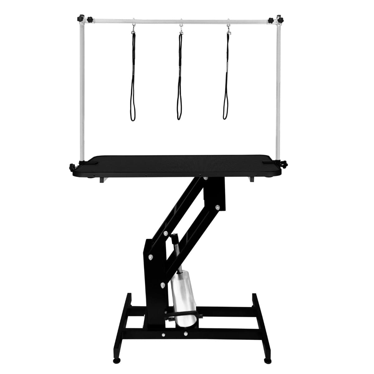 Musta hydraulinen trimmauspöytä - musta pöytälevy