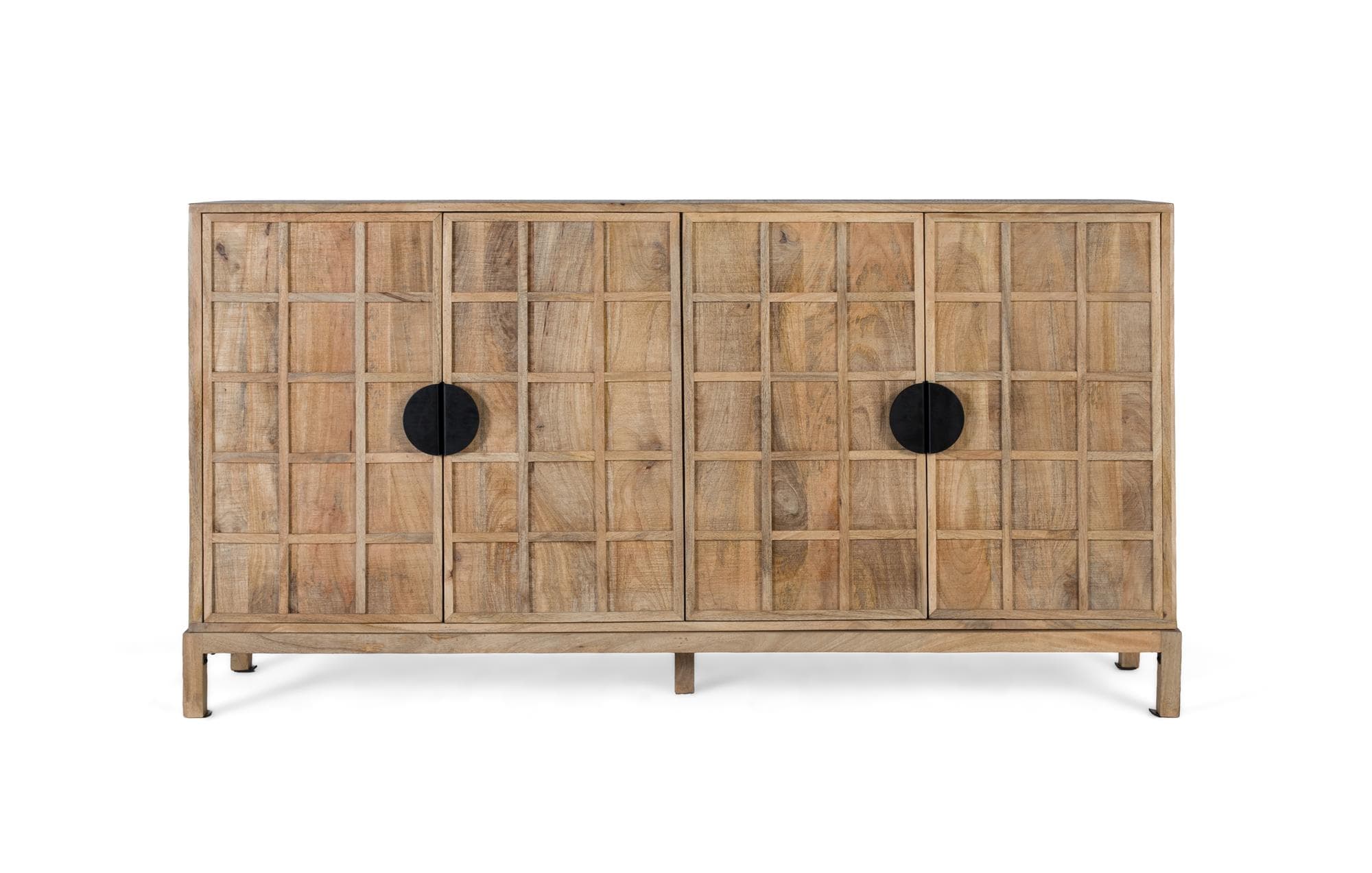 Massiivimangopuinen neljän oven senkki, 175 cm