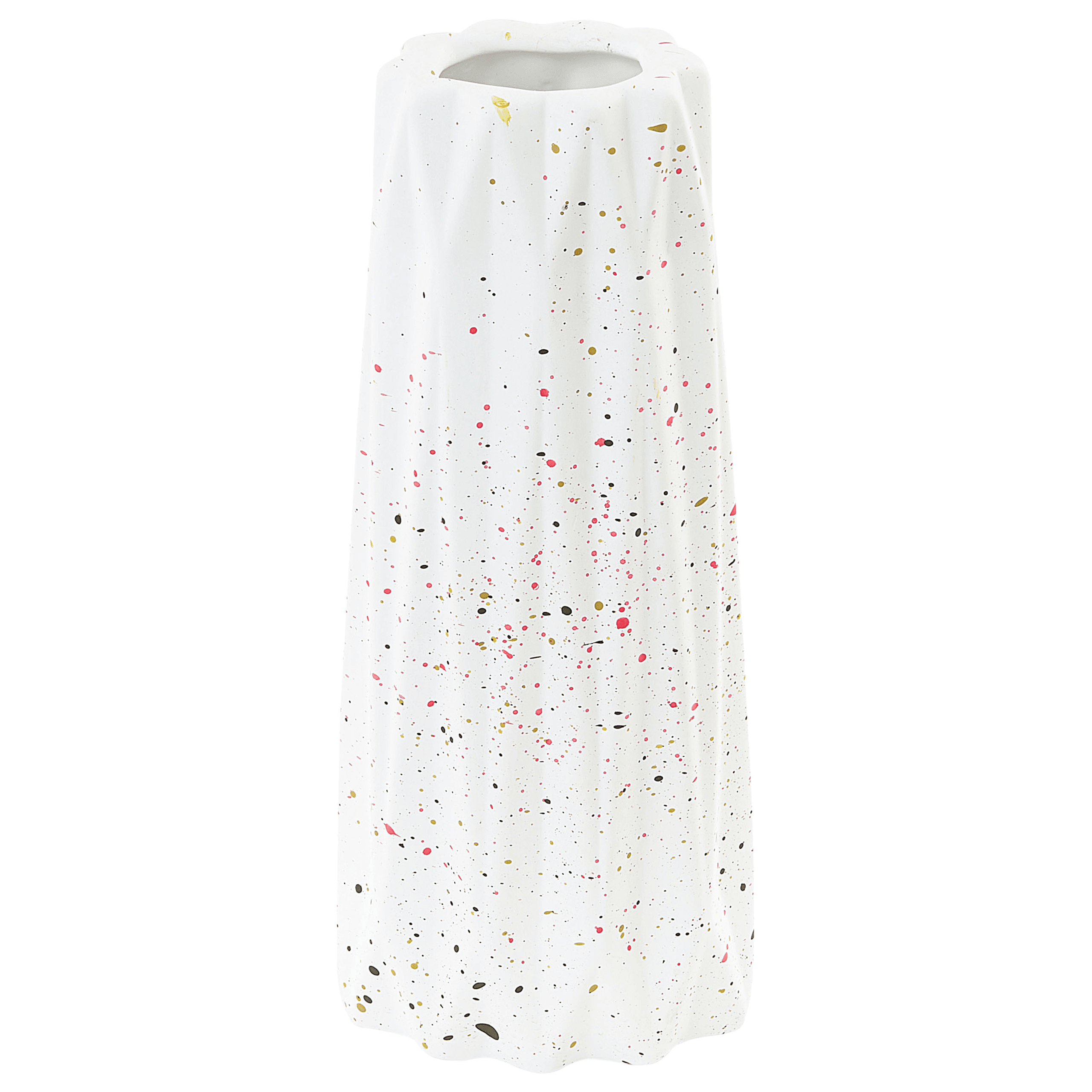 Kukkamaljakko AMALIADA kivitavara 24 cm Valkoinen