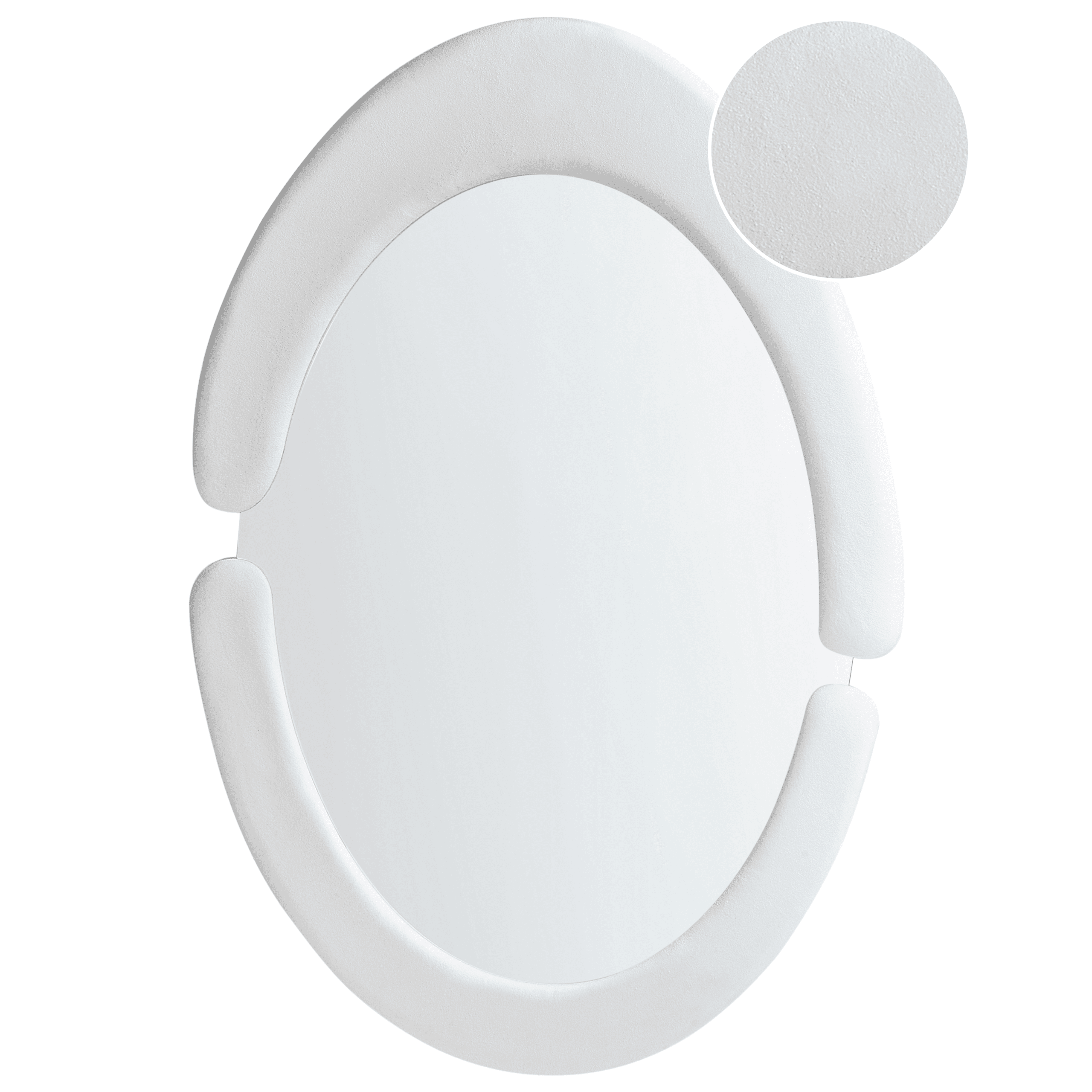 Seinäpeili MASSAY 53 cm 90 cm sametti Valkoinen