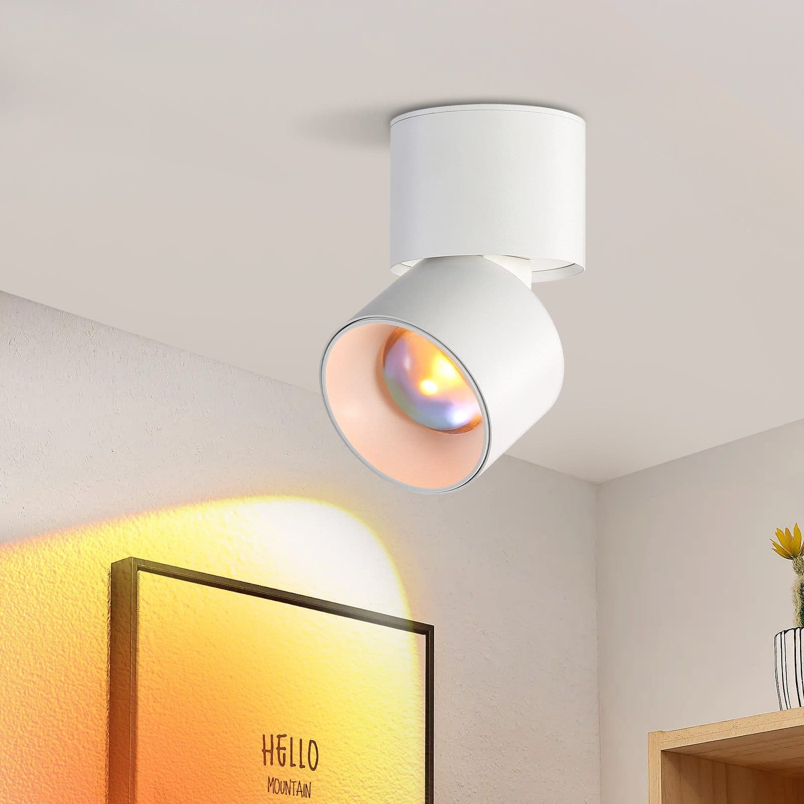 ZMH LED-uppovalaisin, 1-pisteinen kattovalaisin, liekkiefekti - moderni makuuhuone/eteinen/käytävä