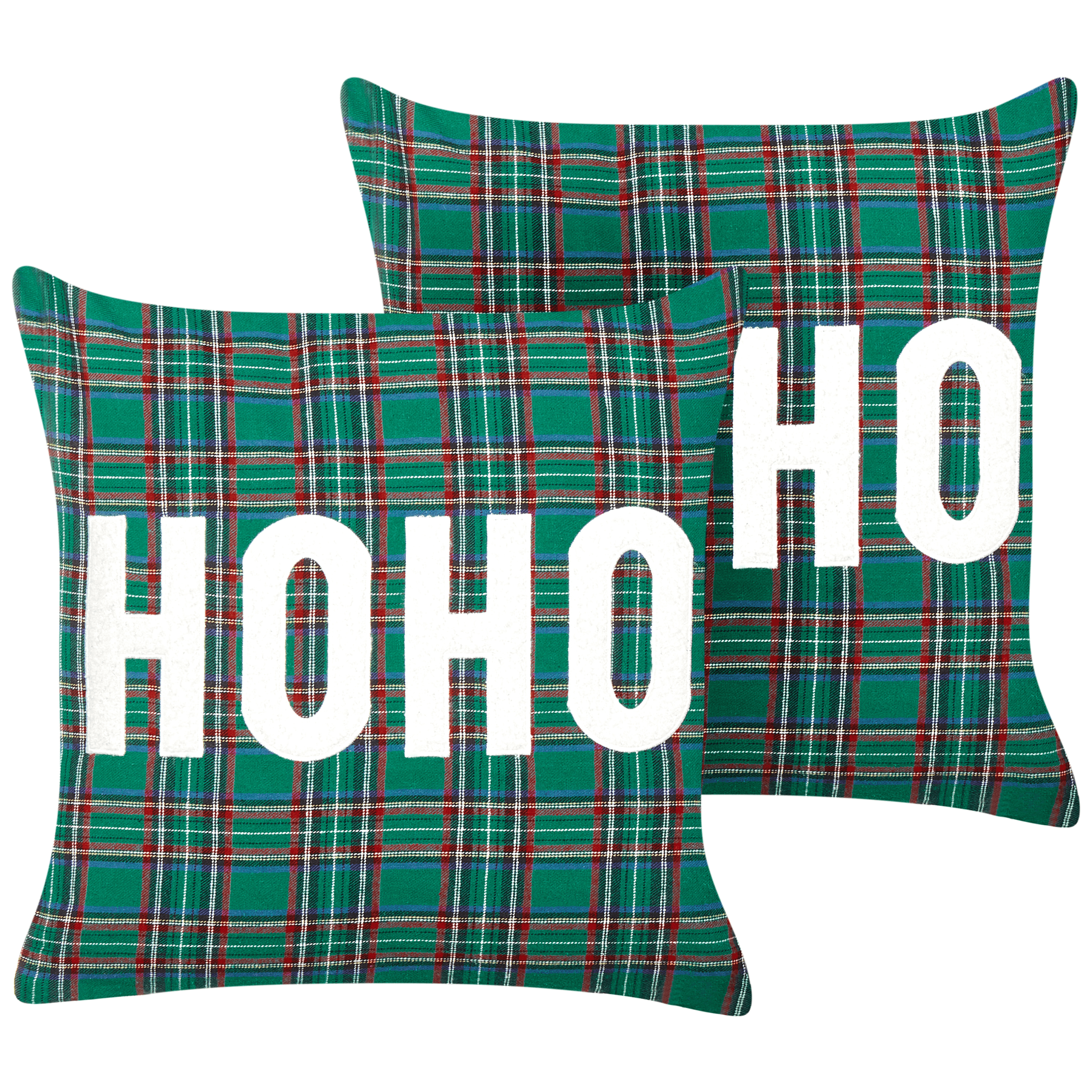 Koristetyynysetti 2 kpl JOYCANDY 45 x 45 cm Vihreä Joulukuvio