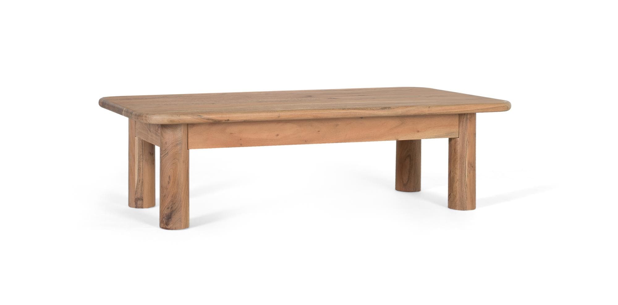 Suorakulmainen sohvapöytä massiiviakasiapuusta