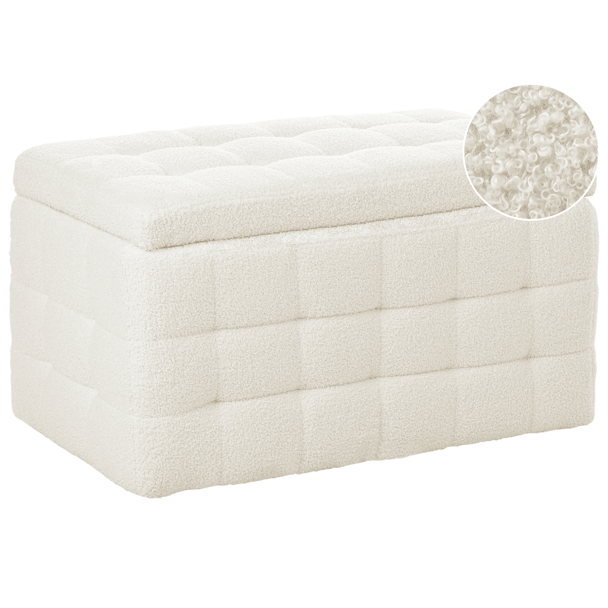 Suuri säilytysrahi MICHIGAN buklee Valkoinen