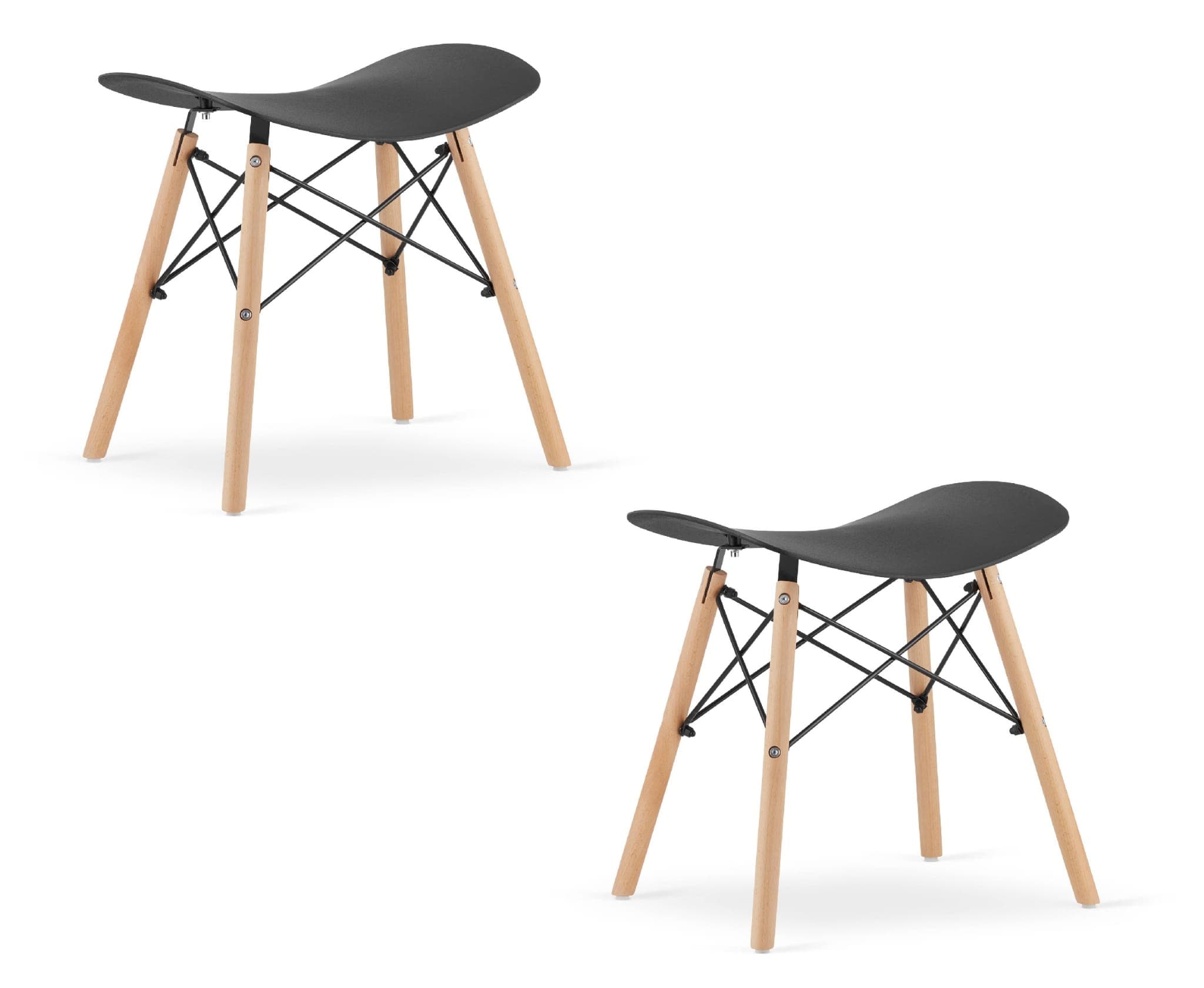 KORFU-taburetti, musta (2 kpl)