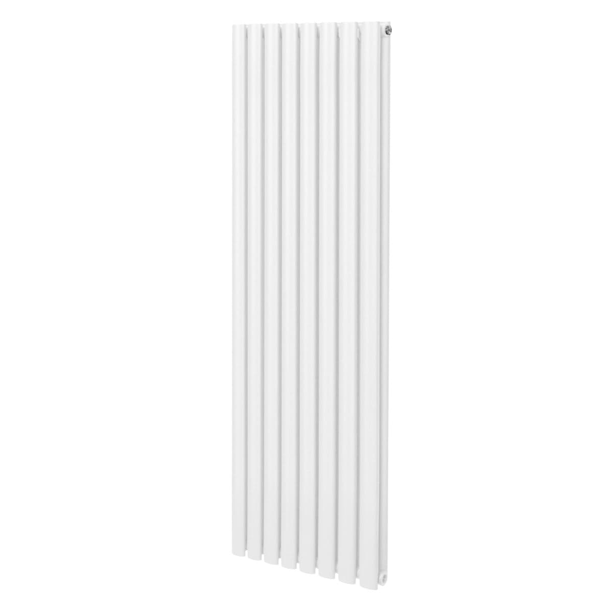 Soikea pylväspatteri – 1600 mm x 480 mm – Valkoinen