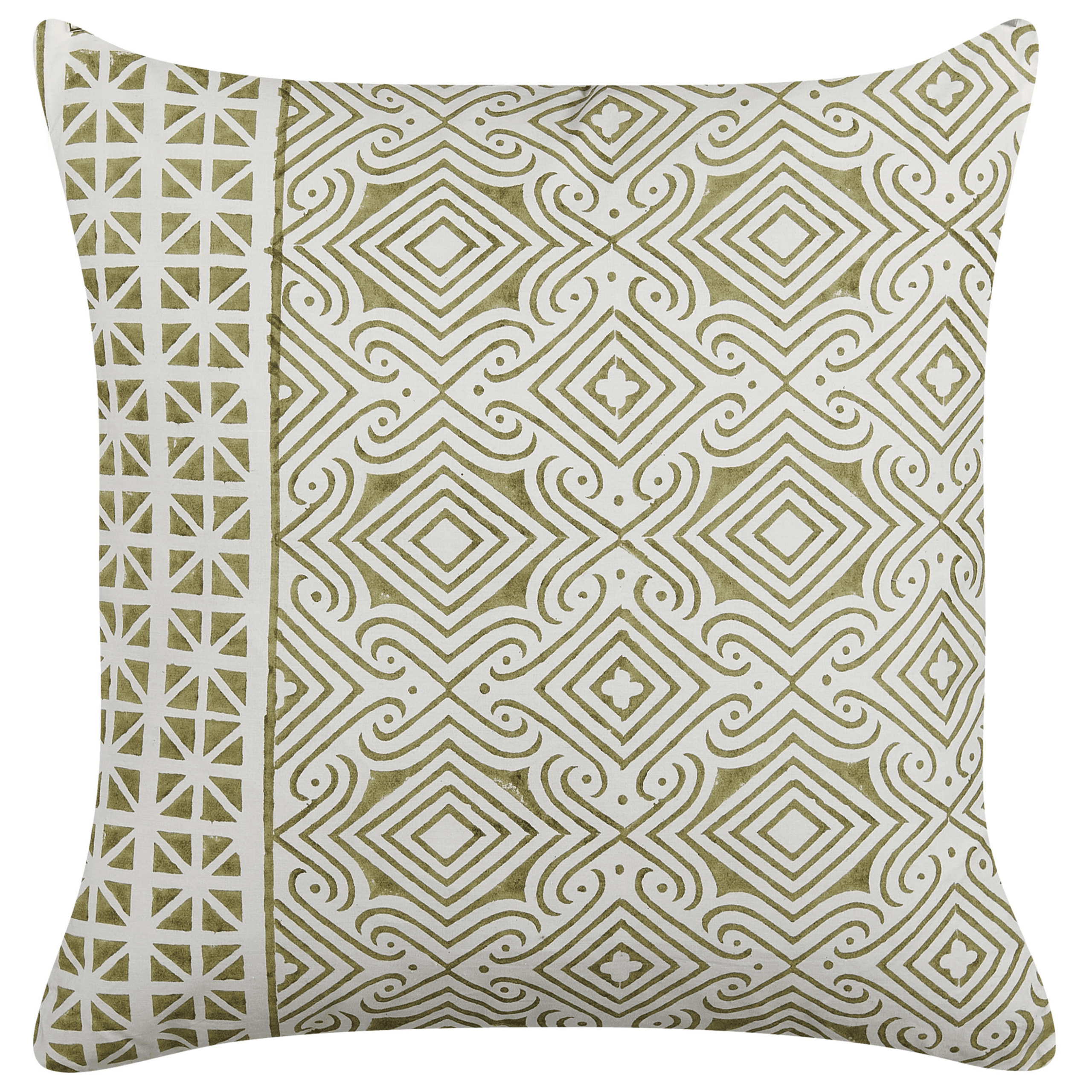 Koristetyyny LARICS puuvilla 45 x 45 cm Vihreä Itämainen kuvio