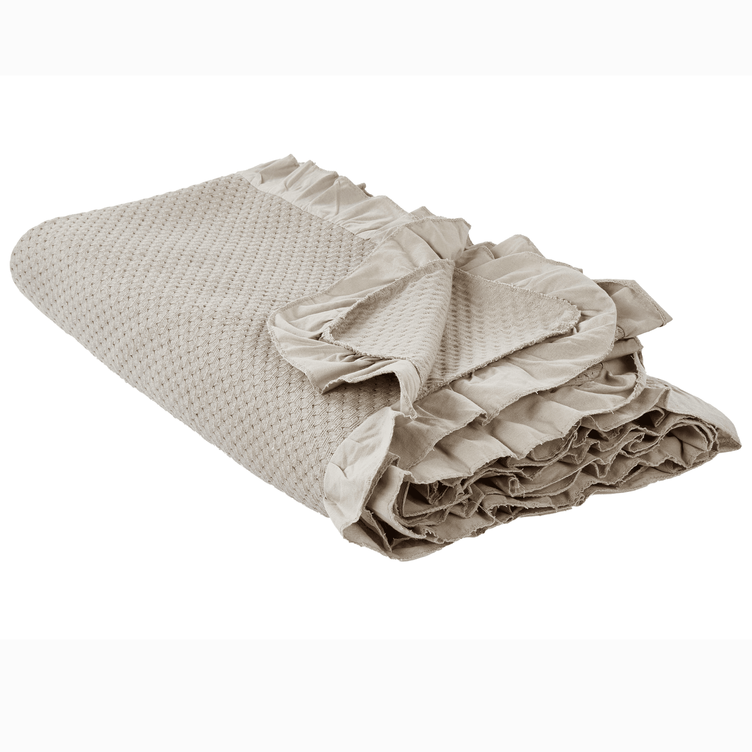 Päiväpeitto HATTON puuvilla 200 x 220 cm Ruskeanharmaa