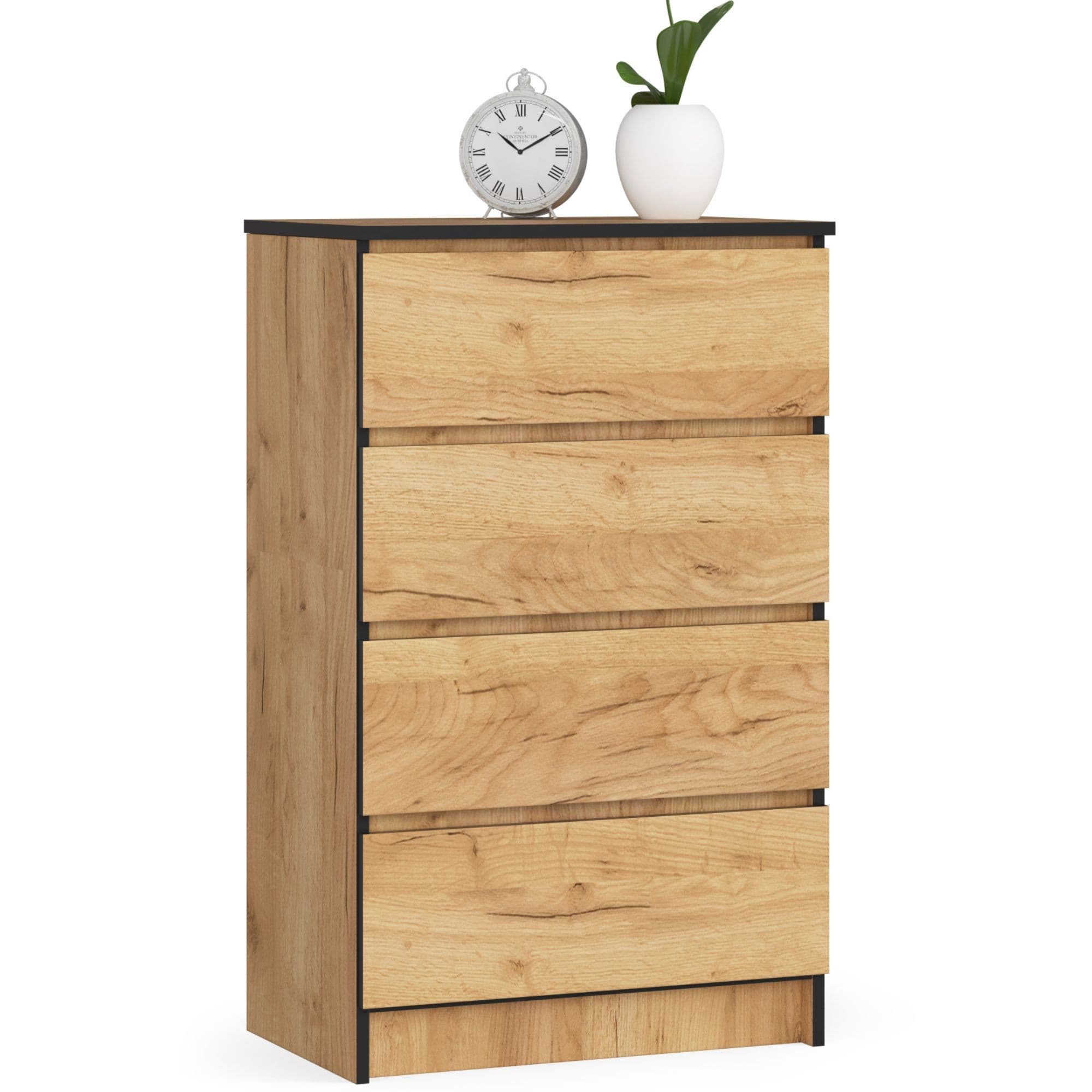 Akord Lipasto 4 laatikkoa Craft-tammi 60x40x99