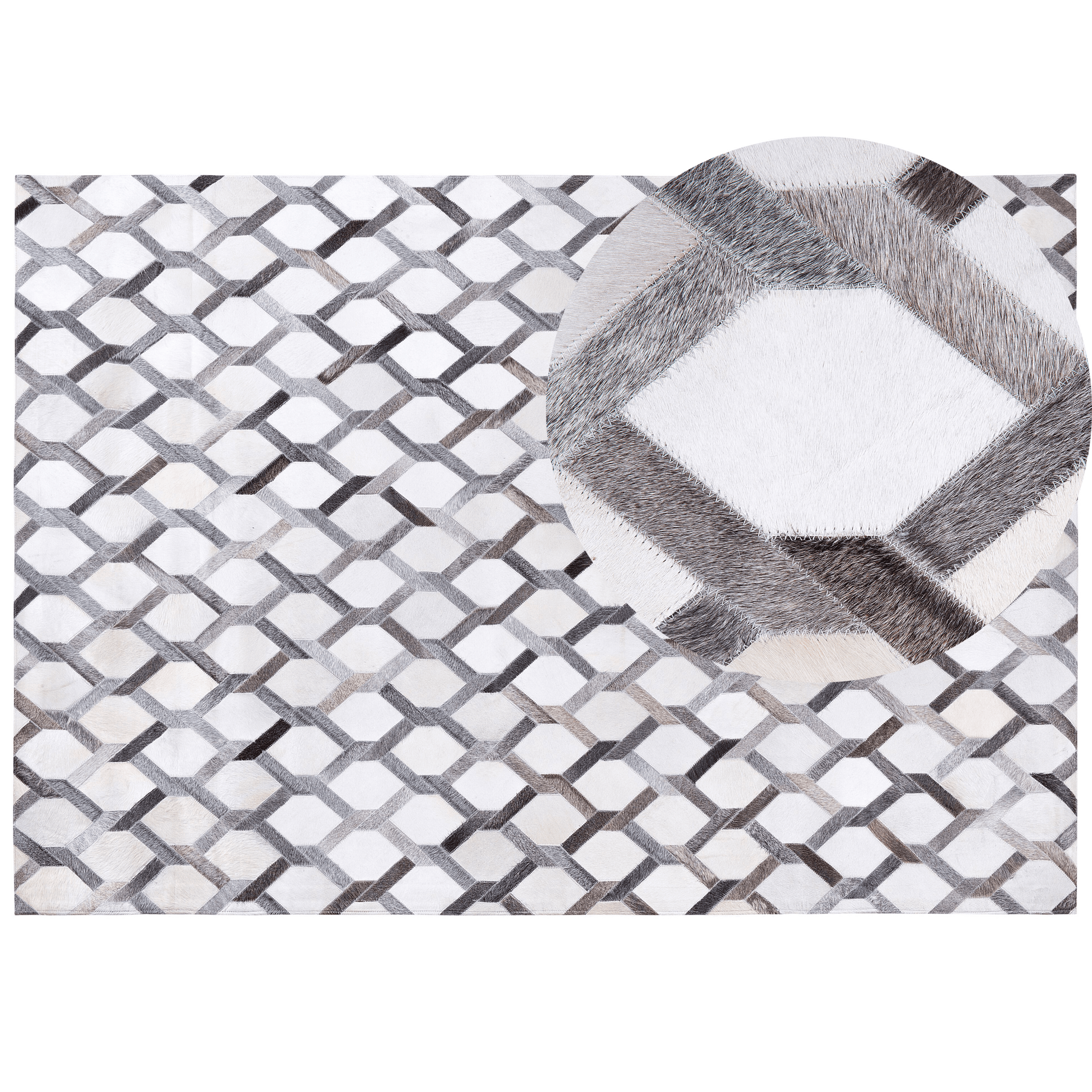 Matto AYDIN Harmaa 160 x 230 cm nahka