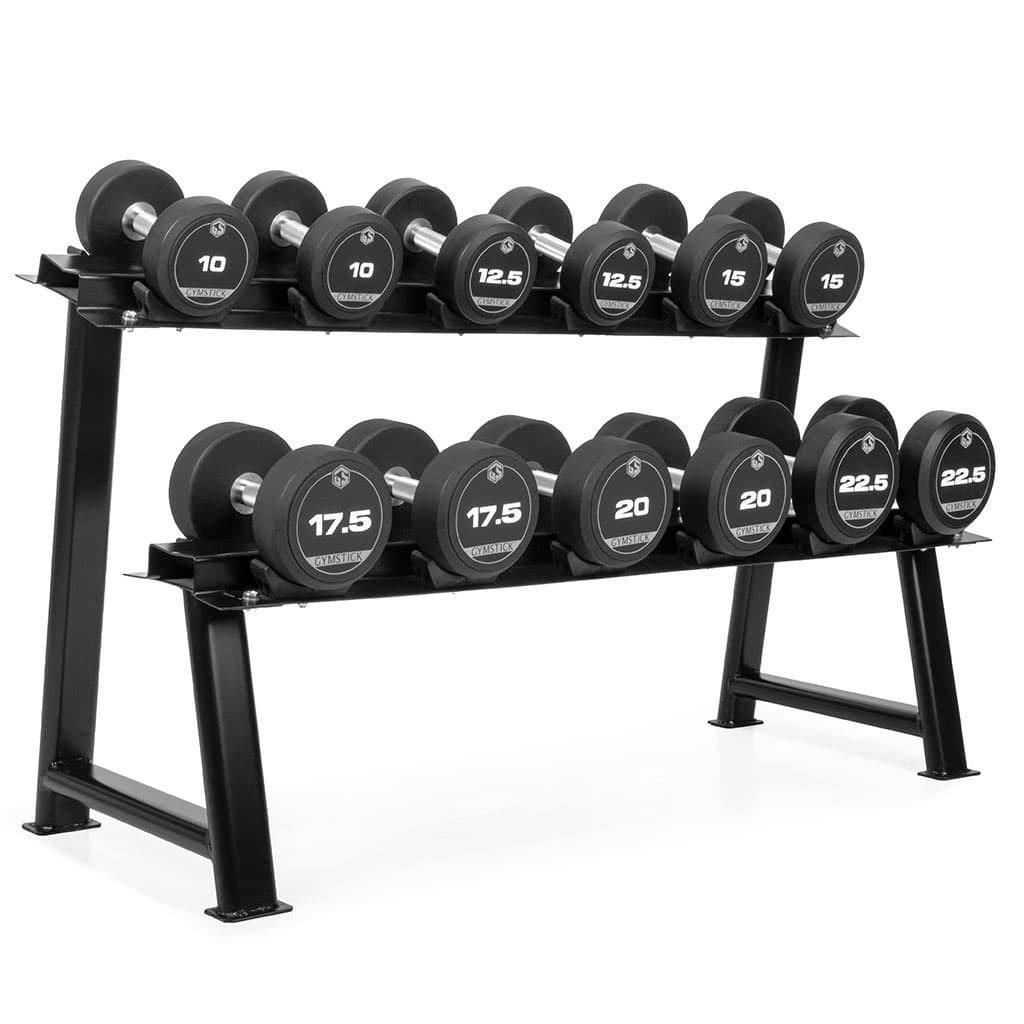 Gymstick PRO TPU Käsipainosarja 10-22,5kg + teline