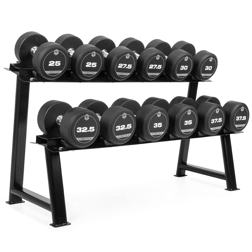 Gymstick PRO TPU Käsipainosarja 25-37,5kg + teline