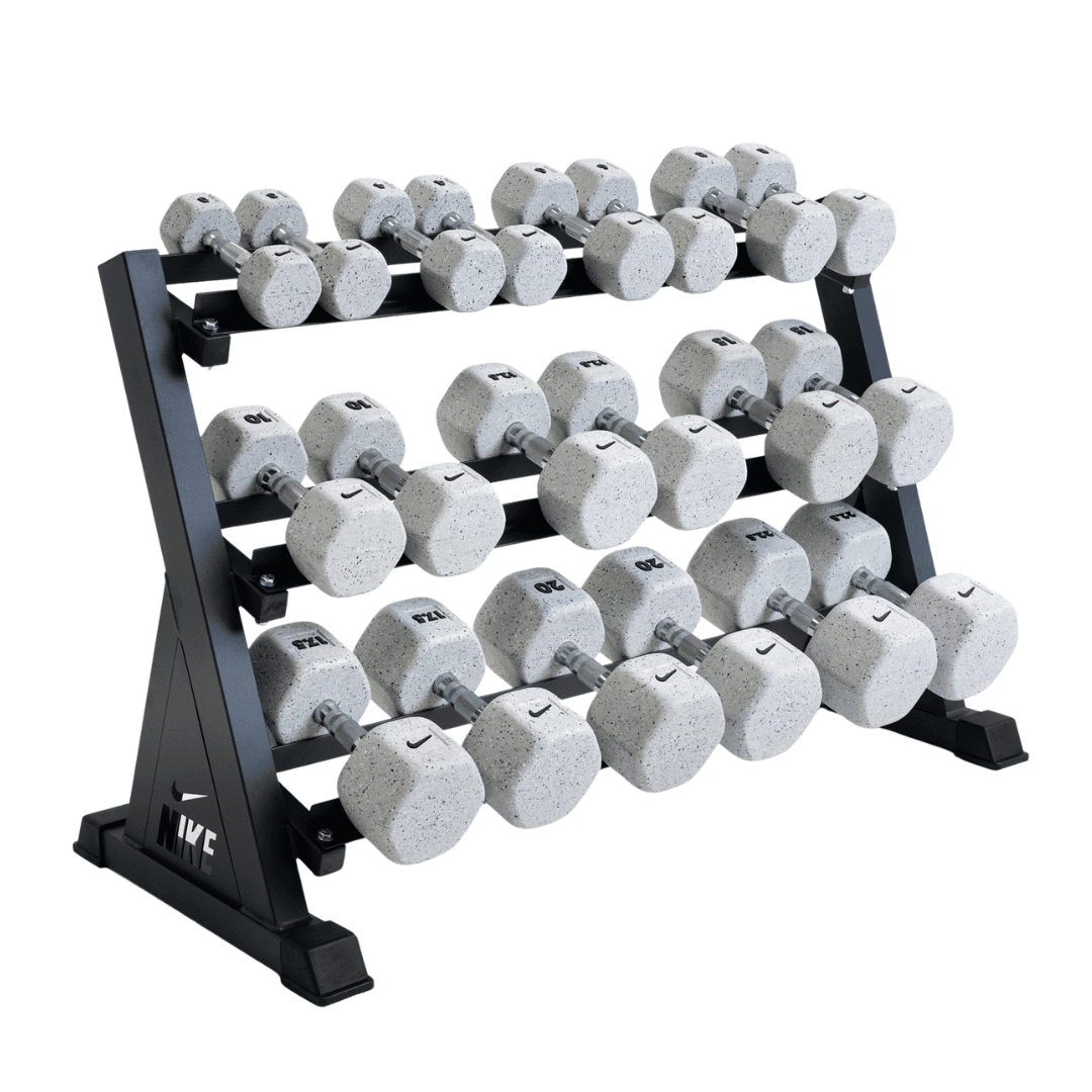 Nike Strength Grind Käsipainosarja 25-35kg + käsipainoteline