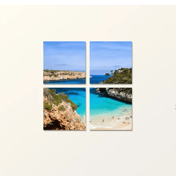 smartphoto Jaettu canvastaulu 4 Paneeli Neliö – smartphoto