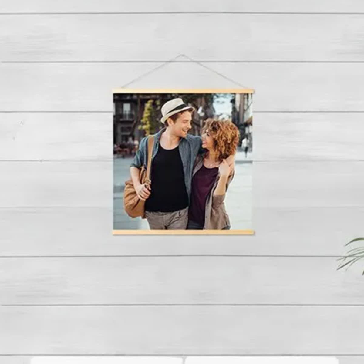 smartphoto Valokuvajuliste ripustimella 60 x 60 cm Puu – smartphoto