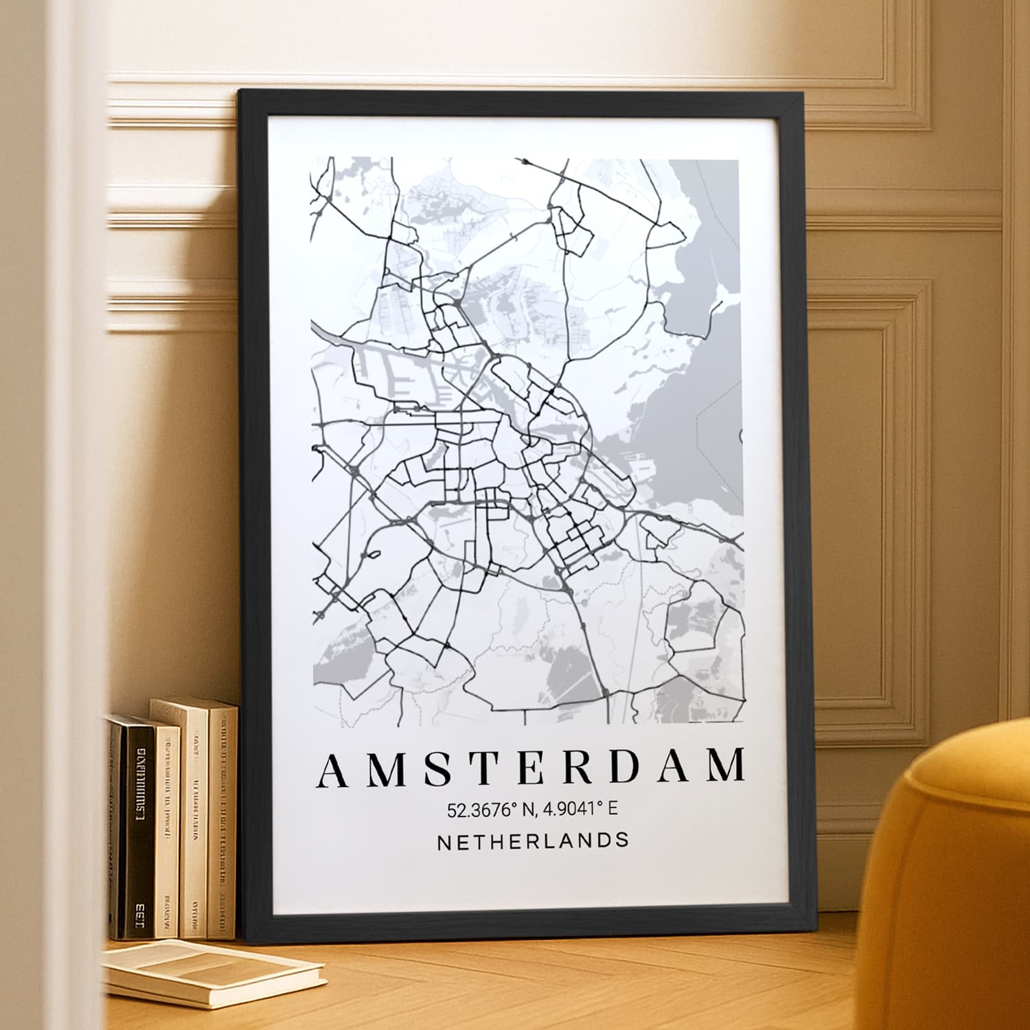 smartphoto Karttajulisteet mustalla kehyksellä 50 x 75 – smartphoto