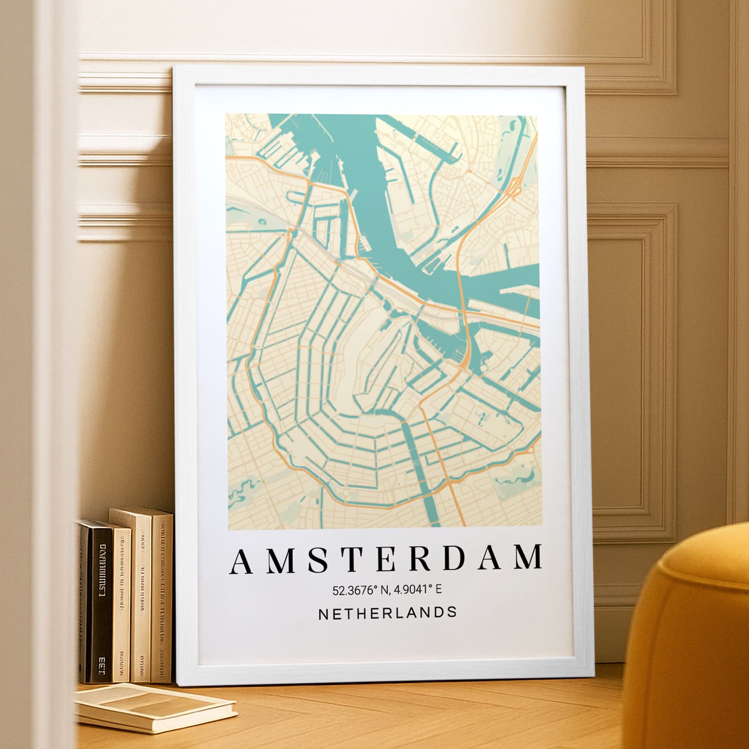 smartphoto Karttajulisteet valkoisella kehyksellä 50 x 75 – smartphoto