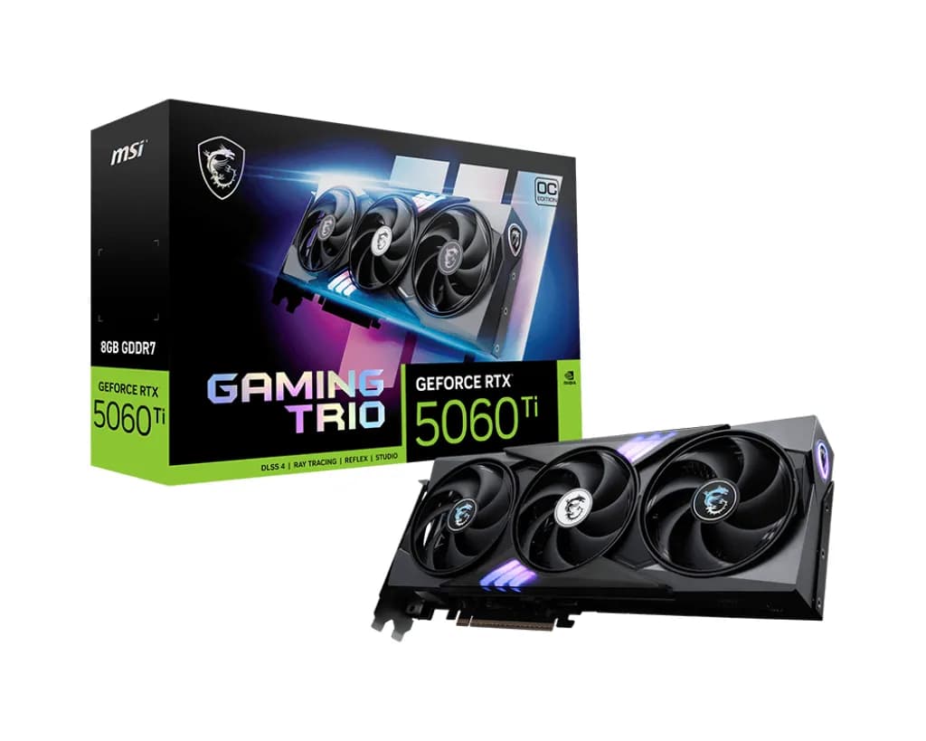 MSI GeForce RTX 5060 Ti Gaming Trio OC 8 Gt -näytönohjain – MSI
