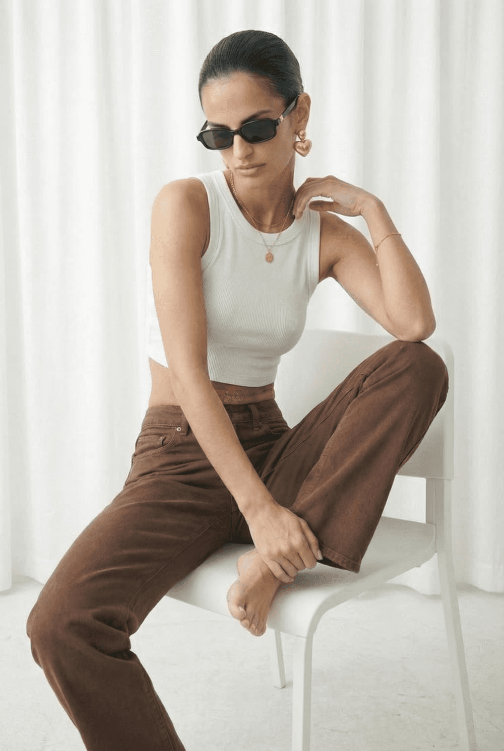 Ribbed Avis Top White – ANGELL