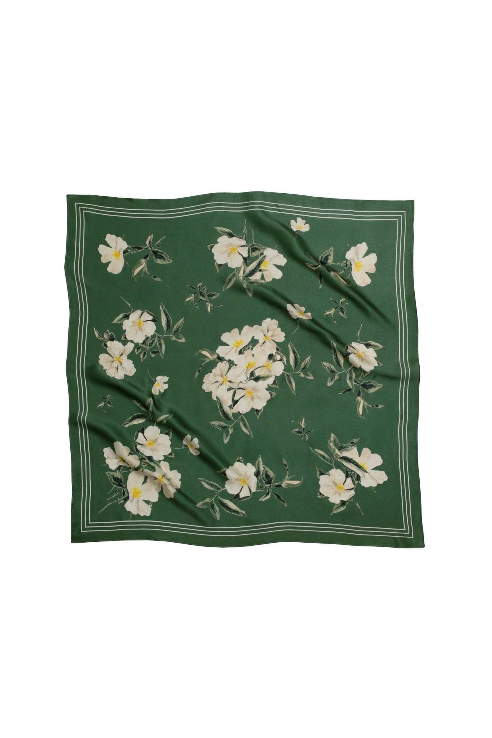 Green Collection Medium Silk Scarf Floral – RainSisters