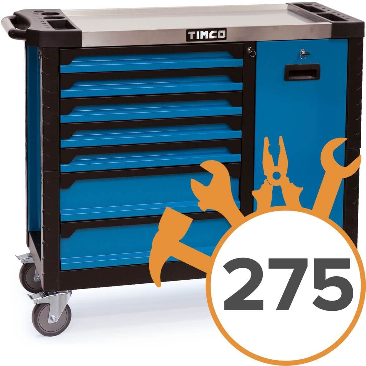 Työkaluvaunu Elite + 275-työkalua, Timco – Timco