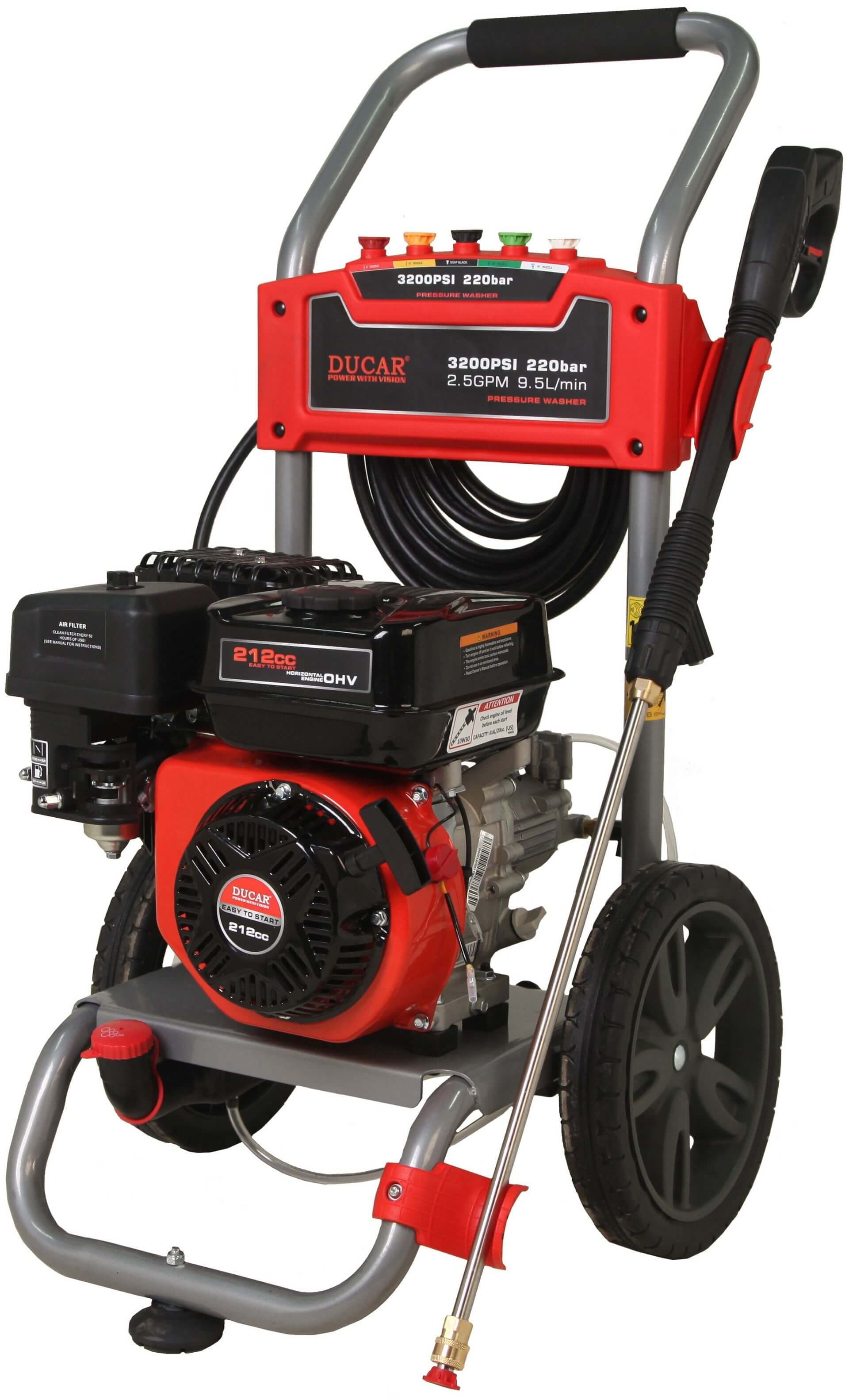 Polttomoottorikäyttöinen imevä 228 bar painepesuri DGPW3200H, Ducar – Ducar