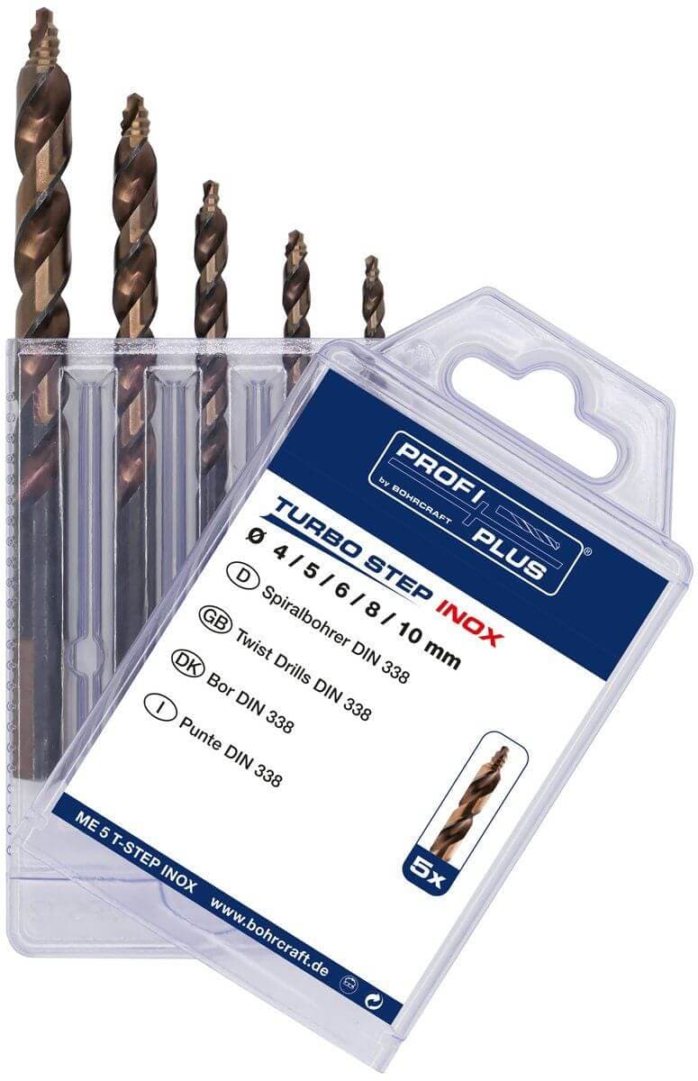 Poranteräsarja Turbo Step Inox, 5 osaa, Bohrcraft – Bohrcraft