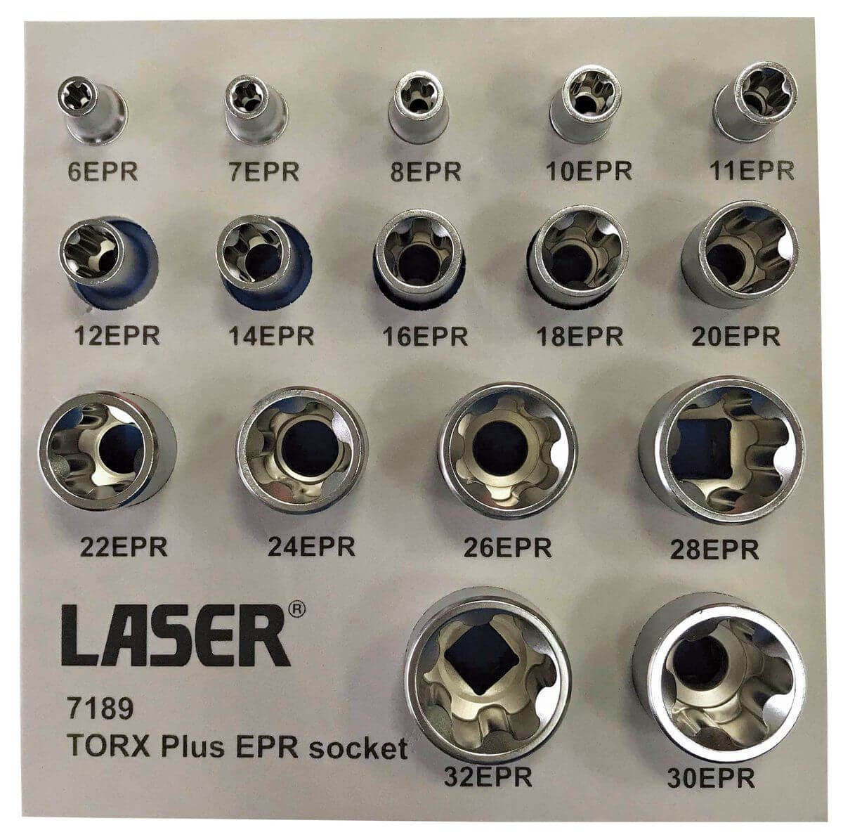 Torx Plus-hylsyavainsarja, 1/4", 3/8" ja 1/2", Laser – Laser