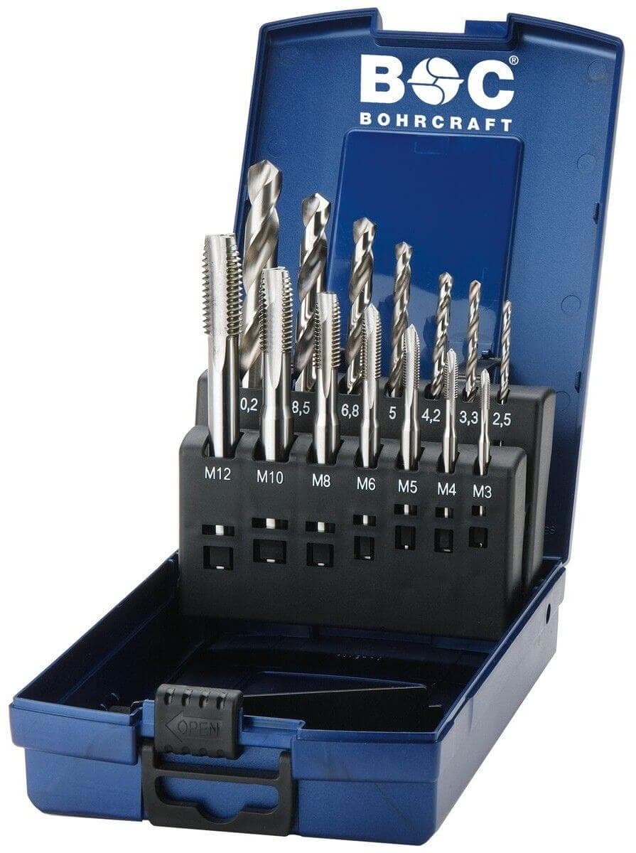 Konekierretappisarja M3-M12 HSS-E poranterillä, Bohrcraft – Bohrcraft
