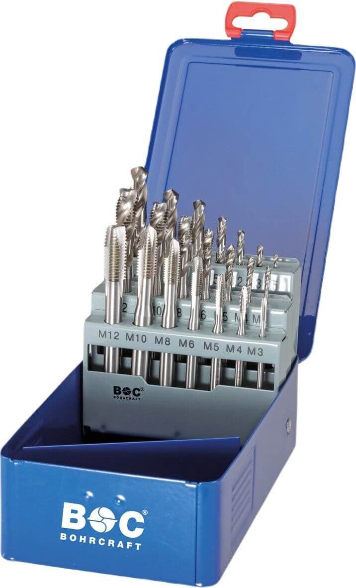 Konekierretappisarja M3-M12 B+C 35° poranterillä, Bohrcraft – Bohrcraft