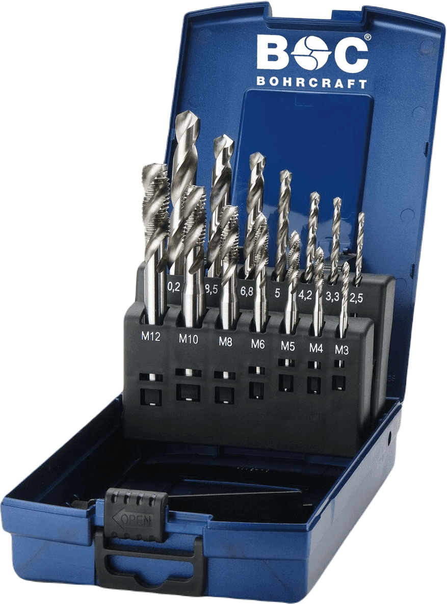 Konekierretappisarja M3-M12 RSP 35° poranterillä, Bohrcraft – Bohrcraft