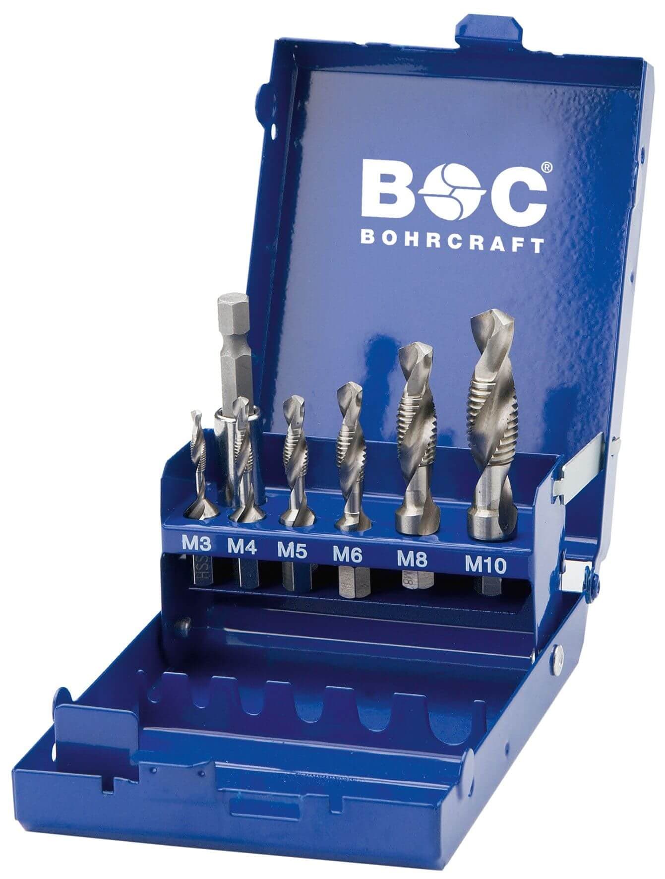 Yhdistelmäkierretappisarja M3-M10, 7 osaa, Bohrcraft – Bohrcraft