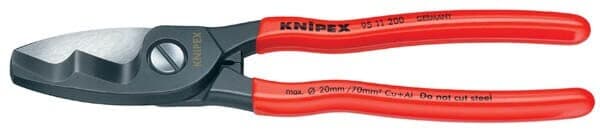 Kaapelileikkurit, kaksoisterä 200 mm, Knipex – Knipex