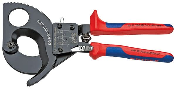 Kaapelileikkuri - räikkämalli - 2K 280 mm, Knipex – Knipex