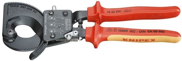 Kaapelileikkuri - räikkämalli - VDE 250 mm, Knipex – Knipex