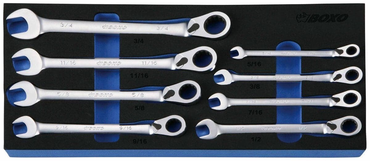 Räikkälenkkiavainsarja suunnanvaihdolla (5/16" - 3/4"), Boxo – Boxo