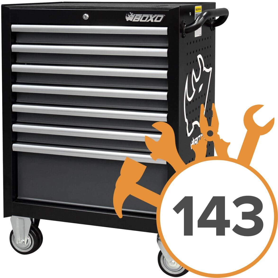 Työkaluvaunu 7071A + 143 työkalua, Boxo – Boxo