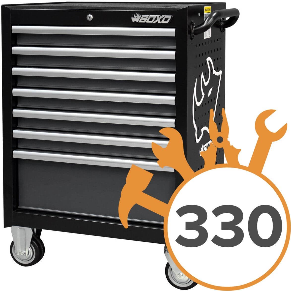 Työkaluvaunu 7071A + 330 työkalua, Boxo – Boxo