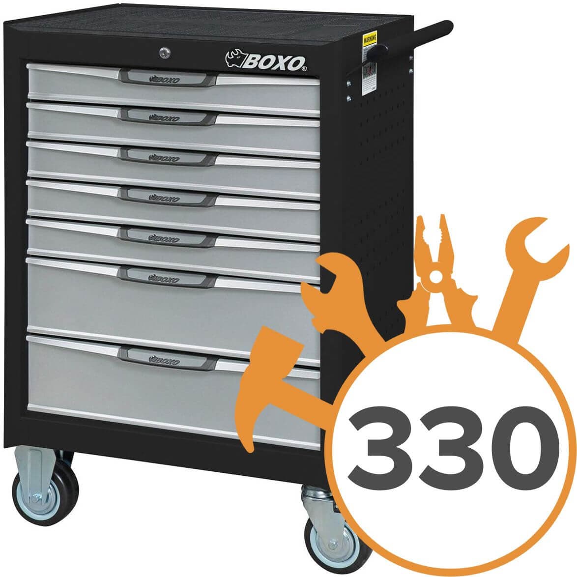 Työkaluvaunu 7071S + 330 työkalua, Boxo – Boxo